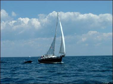 Eventide Sailing  in the North Channel of Lake Huron. copyright Diana Nelson