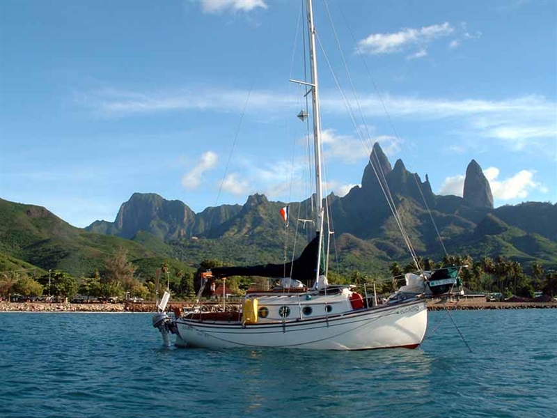 Anchored in Ua Pou, Marquesas