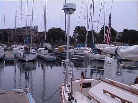 Installing Radar on s/v HOTSPUR, # 386 — Flicka Friends, Fall 2000
