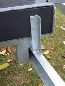 The keel guide and base of the keel support.
