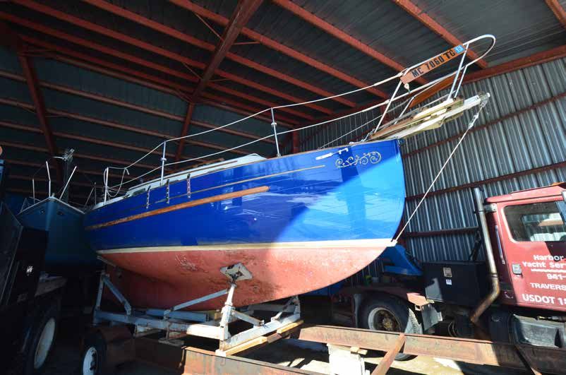 The boat storage yard modified the Jowi to fit s/y ZANZIBAR